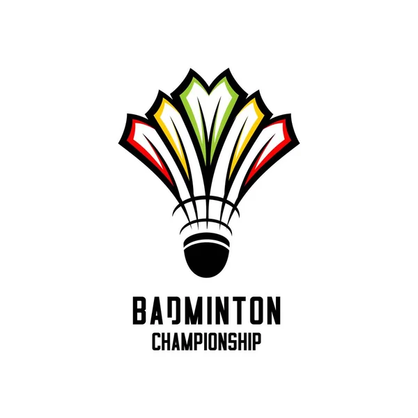 Ilustração Vetorial Esporte Badminton Fundo Branco —  Vetores de Stock