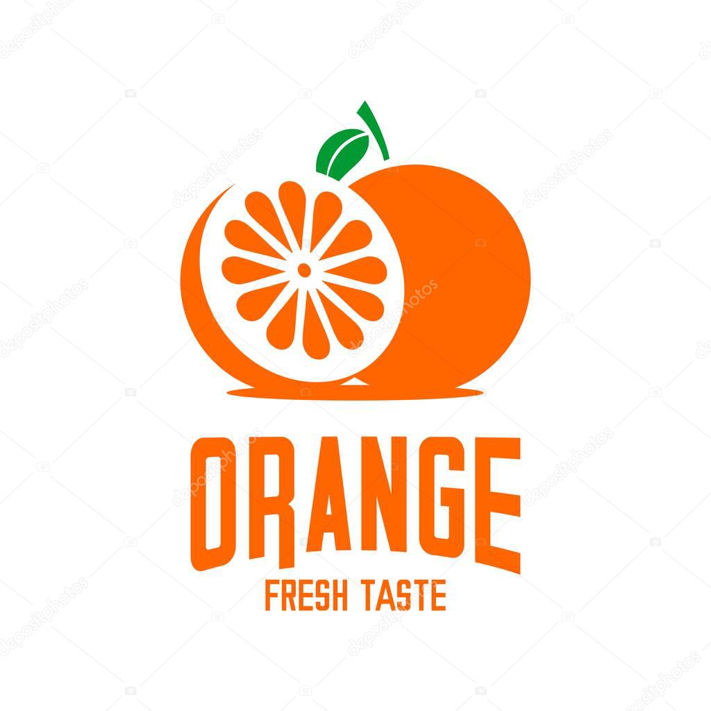Vector illustration of orange fruit, orange cafe vector