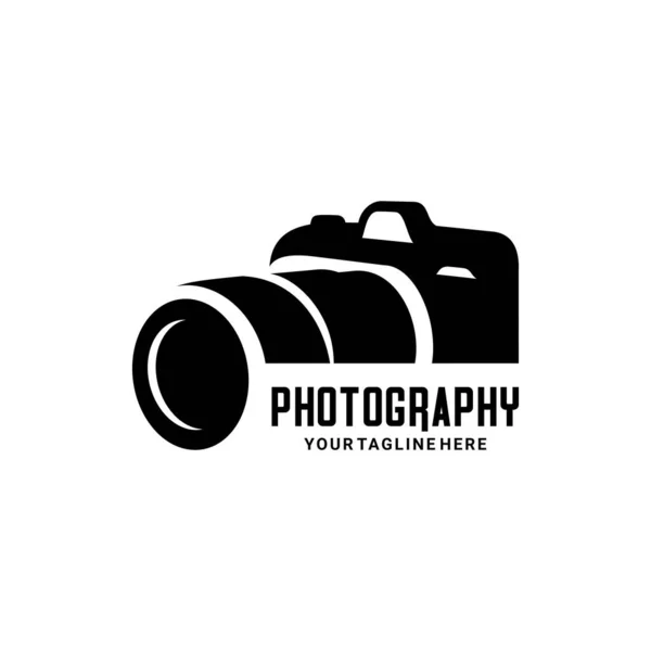 Projekt Kamery Wektorowej Białym Tle Ikona Fotografii — Wektor stockowy