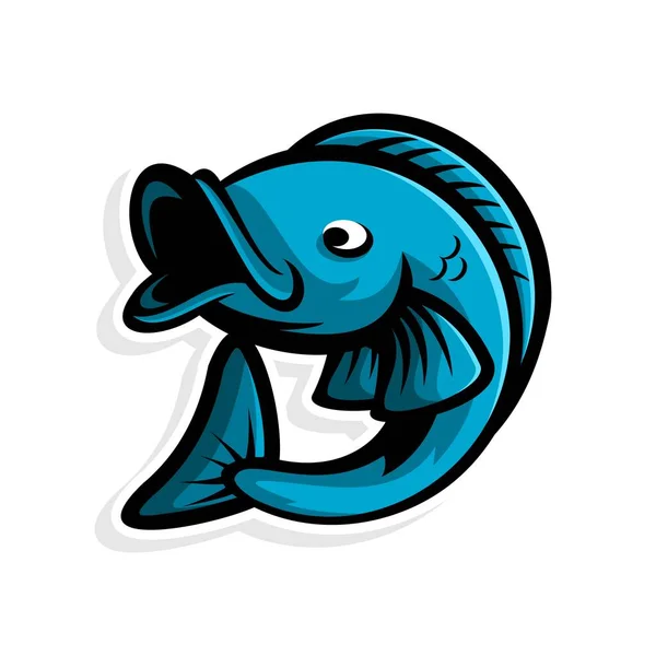 Vector Ilustrasi Ikan Besar Fishing Icon Vector — Stock Vector