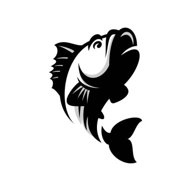 Deniz balıklarının vektör çizimi, balıkçılık simgesi