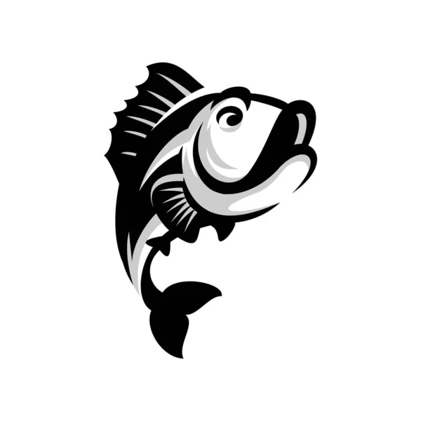 Ilustração Vetorial Peixe Pesca Peixe Grande — Vetor de Stock
