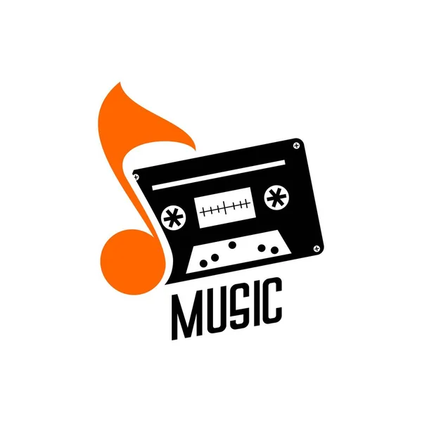 Vektor Illustration Des Musik Logos Musikstudio — Stockvektor