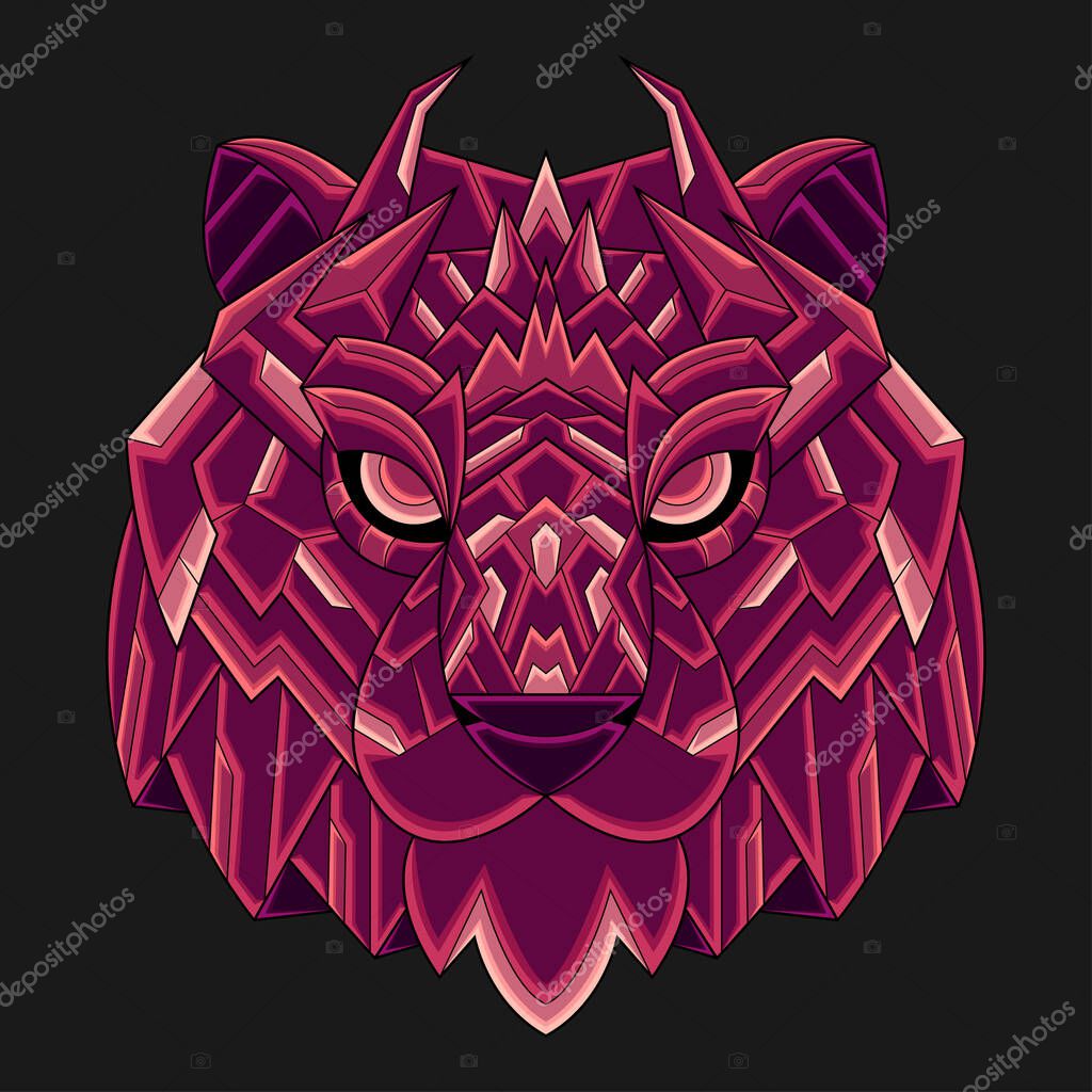 Abstract Colorful Ornament Doodle Art Tiger Illustration Cartoon Concept Vector. Suitable For Wallpaper, Clip Art, Background, Card, Book Illustration, T-Shirt Design, Sticker, Cover, etc