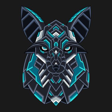 Soyut Renkli Süslü Doodle Zentangle Sanat Çakalı Çizgi Roman Kavram Vektörü. Logo, Duvar Kağıdı, Banner, Arkaplan, Kart, Kitap İllüstrasyonu, Tişört Tasarımı, Etiket, Kapak, vb.