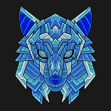 Soyut Renkli Süslü Doodle Zentangle Sanat Sanatı Kurt Çizim Çizim Vektörü. Logo, Duvar Kağıdı, Banner, Arkaplan, Kart, Kitap İllüstrasyonu, Tişört Tasarımı, Etiket, Kapak, vb.