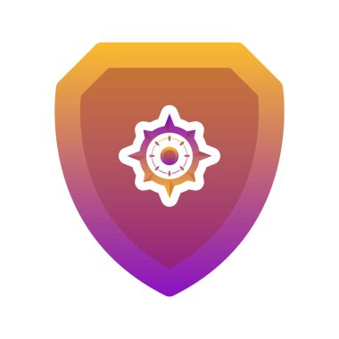 pusula logo element tasarım şablonu simgesi