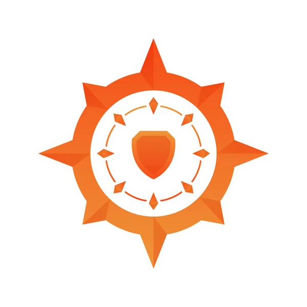 Kompass Schild Logo Element Design Vorlage Symbol — Stockvektor