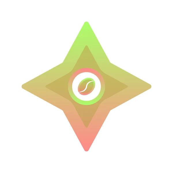 Значок Шаблону Елемента Дизайну Логотипу Кави Shuriken — стоковий вектор