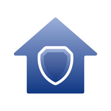 ev kalkanı logo tasarım şablonu simgesi