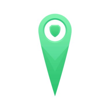 konum kalkanı logo tasarım şablonu simgesi