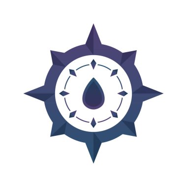 pusula gradyan logo tasarım şablonu simgesi