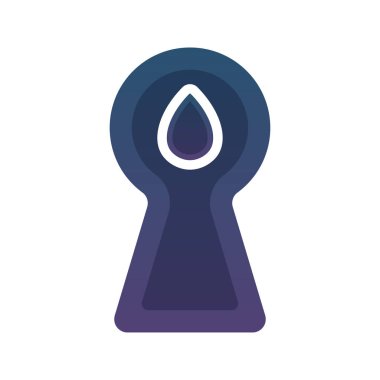 anahtar su gradyan logo tasarım şablonu simgesi