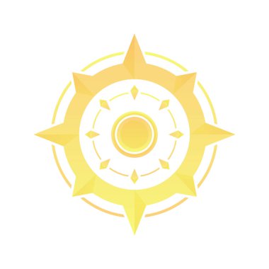 pusula gradyan logo tasarım şablonu simgesi