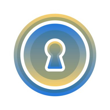 Bozuk para deliği gradyan logo tasarım şablonu simgesi