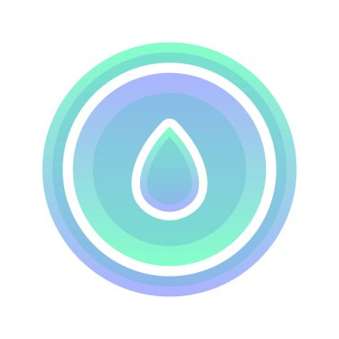 Bozuk para suyu gradyan logo tasarım şablonu simgesi