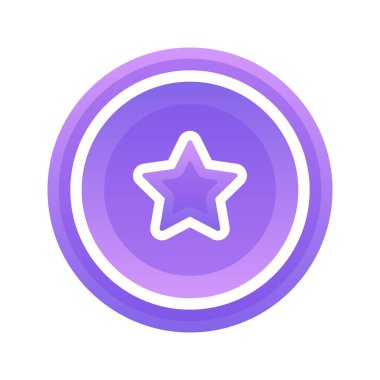 yıldız sikkesi gradyan logo tasarım şablonu simgesi