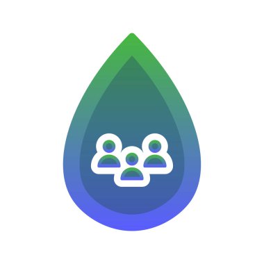 topluluk suyu gradyan logo tasarım şablonu simgesi