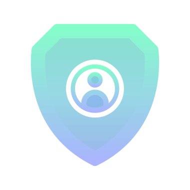 profil kalkanı gradyan logo tasarımı modern şablon simgesi