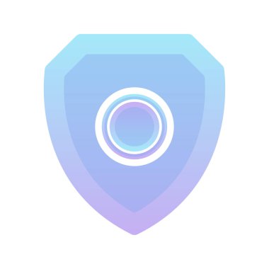 Kalkan bozuk para gradyan logosu modern şablon simgesi tasarımı