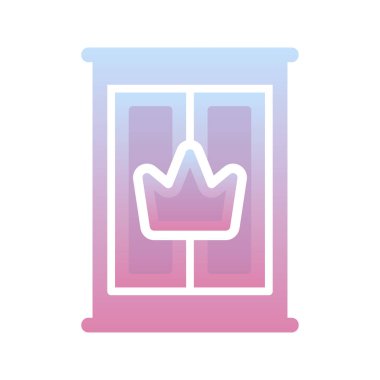 taç dolabı gradyan logo tasarımı modern şablon simgesi