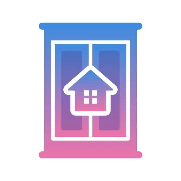 Home Cupboard Gradient Logo Design Modern Template Icon — Stok Vektör