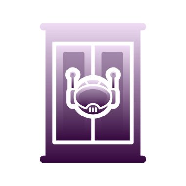Robot mobilya gradyan logo tasarımı modern şablon simgesi