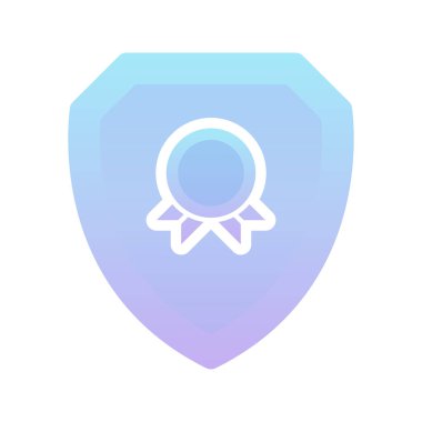 Madalya kalkanı gradyan logo tasarımı modern şablon simgesi