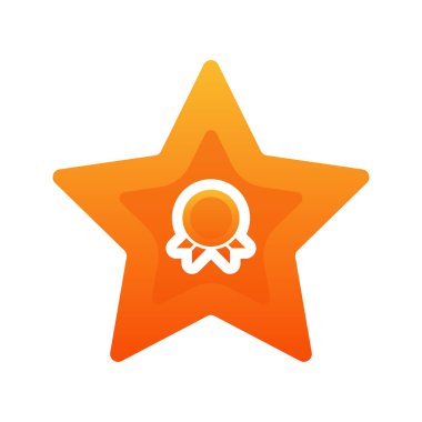 Madalya yıldızı gradyan logo tasarımı modern şablon simgesi