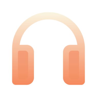 kulaklık gradyan logo tasarım şablonu simgesi