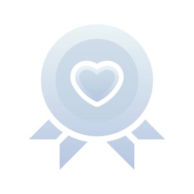 Madalya aşkı gradyan logo tasarım şablon simgesi