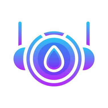 astronaut water gradient logo design template icon