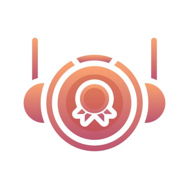 astronot madalyası logosu gradyan tasarım şablonu simgesi