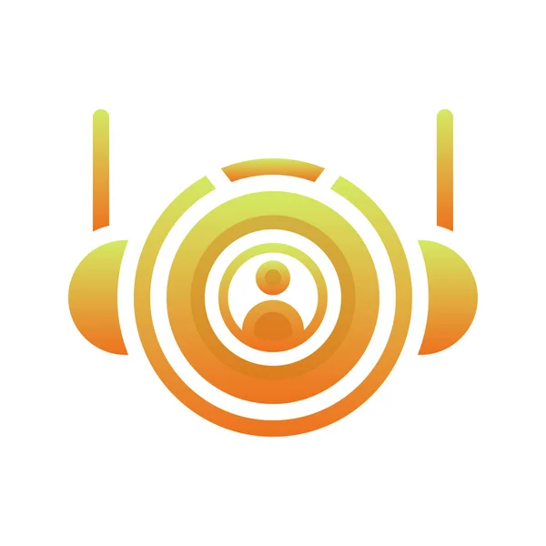 Astronaut Profile Logo Gradient Design Template Icon — Stockvektor