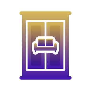 kanepe mobilya logosu gradyan tasarım şablonu simgesi