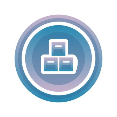 Depolama bozuk para logosu gradyan tasarım şablonu simgesi