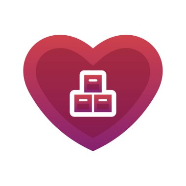 stok aşk logosu gradyan tasarım şablonu simgesi