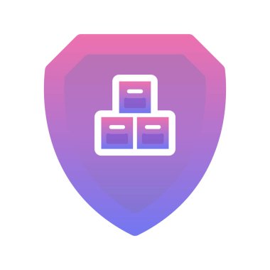 depolama kalkanı logo gradyan tasarım şablonu simgesi