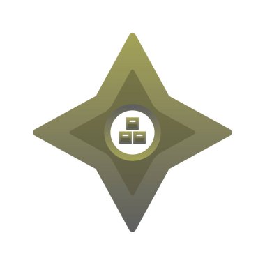depolama shuriken logo gradyan tasarım şablon simgesi