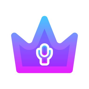 mic Crogo logo gradyan tasarım şablonu simgesi