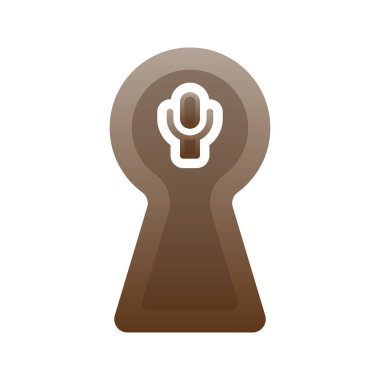 mic keyhole logo gradyan tasarım şablonu simgesi