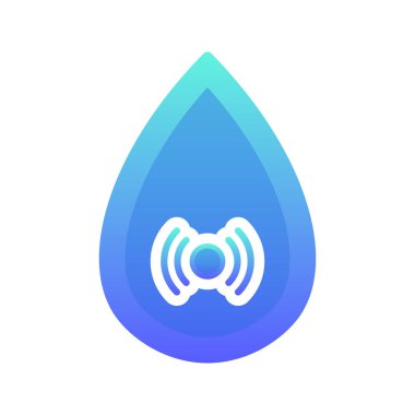 canlı su logosu gradyan tasarım şablonu simgesi