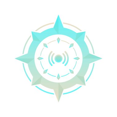 canlı pusula logosu gradyan tasarım şablonu simgesi