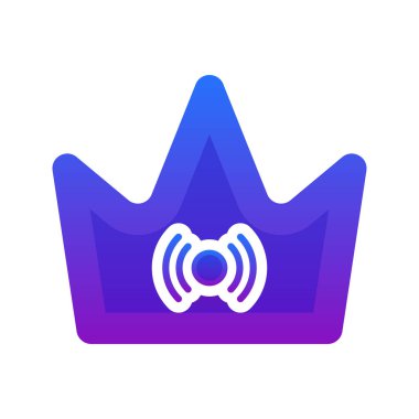 canlı taç logosu gradyan tasarım şablonu simgesi