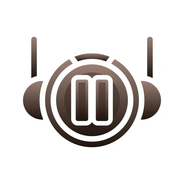 Pause Astronaute Logo Dégradé Design Icône Modèle — Image vectorielle