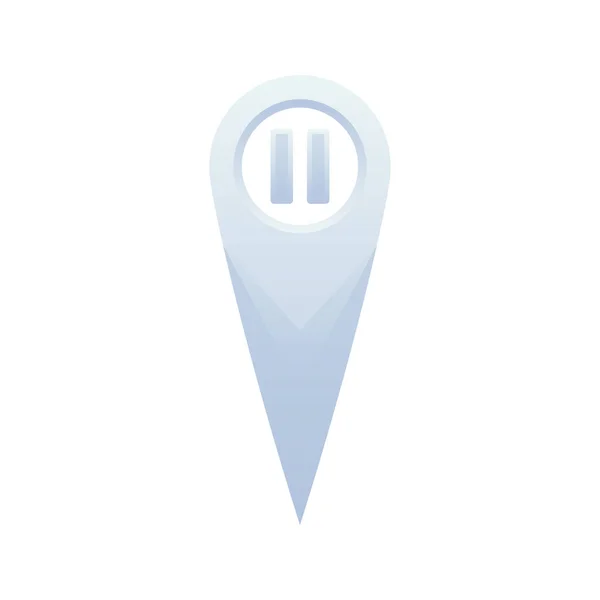 Pause Standort Logo Gradient Design Vorlage Symbol — Stockvektor