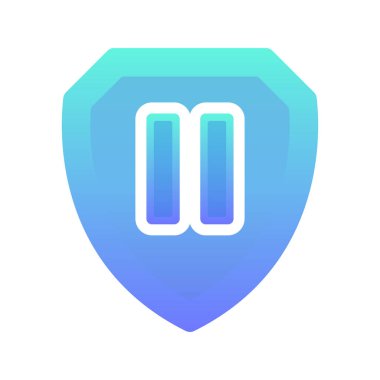 Kalkan logo gradyan tasarım şablonu simgesini duraklat