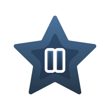 Yıldız logo gradyan tasarım şablonu simgesini duraklat