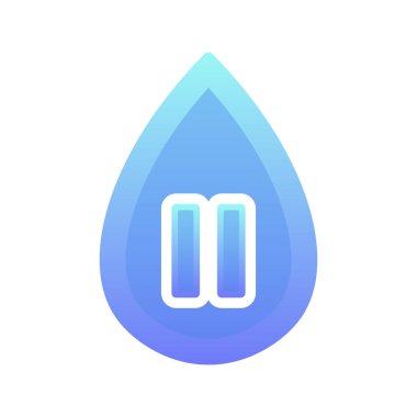 Su logosu gradyan tasarım şablonu simgesini duraklat