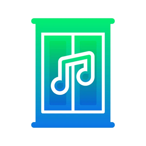 Logo Meubles Musique Gradient Design Icône Modèle — Image vectorielle